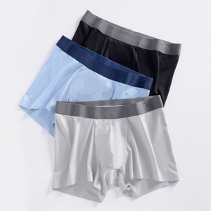 Personalized Boxers Brief Short Leg Male Basic <b>Trunk</b> Elastic Band Breathable Solid Seamless <b>Men's</b> Modal Boxers for <b>Men</b> Brand - Product Image 1