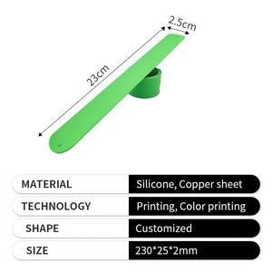Wholesale Silicone Wrist <b>Band</b> Colorful Flexible Hand <b>Slap</b> <b>Band</b> Bracelet with Custom Logo - Product Image 3