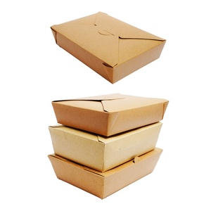 Customized High-quality Eco-friendly Biodegradable Recycled Materials Food Grade Kraft <strong>Paper</strong> <strong>Box</strong> Lid Noodle Salad Takeaway - Product Image 5