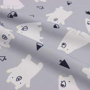 228T poliéster blanco oso <span class=keywords><strong>polar</strong></span> patrón de fluorescencia estampado para niños parka chaqueta - Product Image 4