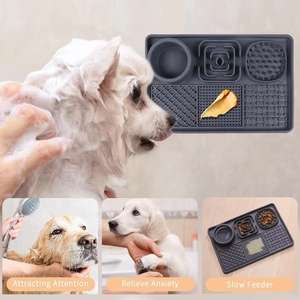 <span class=keywords><strong>Tapis</strong></span> à lécher personnalisé pour <span class=keywords><strong>chien</strong></span> et chat, lot <span class=keywords><strong>de</strong></span> 2, avec ventouse, gamelle anti-glouton pour animaux, <span class=keywords><strong>tapis</strong></span> à lécher en silicone pour soulager l'anxiété des chiens - Product Image 2