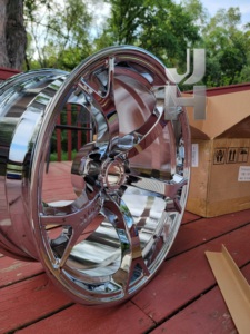ล้อฟอร์จ JIUHU 5x114.3 5x112 5x120 สำหรับ 350z 370z สีเงินโครเมียม Nismo V1 รุ่น G37 Q50 - Product Image 1