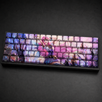 Ensemble de touches de clavier personnalisées LOL Seraphine, 68 touches, impression latérale, PBT, sublimation par transfert, pour clavier mécanique de jeu, vente en gros OEM