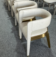 Chaise de salle à manger de luxe italienne, chaise moderne simple avec dossier rembourré pour la maison et l'hôtel