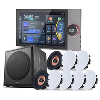 Système de musique d'ambiance intelligent pour maison connectée, deux zones, 8*30W, Tuya, amplificateur mural avec écran tactile intelligent de 10 pouces