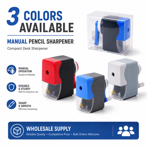 <span class=keywords><strong>Taille</strong></span>-<span class=keywords><strong>crayon</strong></span> manuel de bureau mignon avec bac de récupération transparent pour l'école et le bureau (vente en gros) - Product Image 2