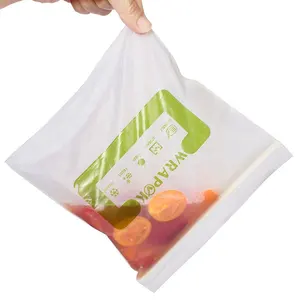OK food freezer biodegradable green bio plastic compostable ziplock bag