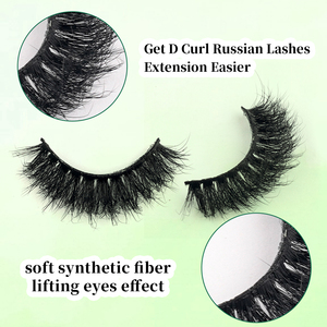 Cils en Faux Vison Personnalisés en Gros, Nouveaux, Ultra-doux, Bande Complète, Super Fins, 3D, Réutilisables, en Cheveux Synthétiques, Effet Naturel Œil de Chat - Product Image 2