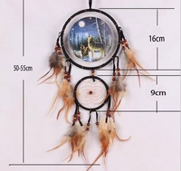 Große Wandbehang Boho Dream Catchers Handgemachte Feder für Home Living Room Decoration