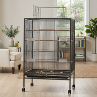 Cage à oiseaux en métal haut de gamme, cage multifonctionnelle pour animaux de compagnie, grande cage pour perroquets, cage de villa pour éclairs, vente en gros