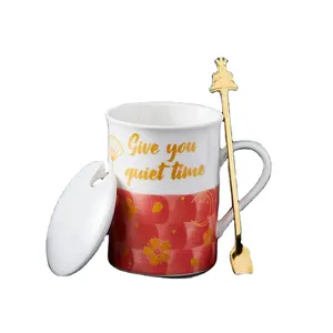 Taza de café de cerámica térmica niños Rosa China vaso CAMBIO DE Color Navidad Animal sublimación 12Oz Metal arcilla taza Bohemia