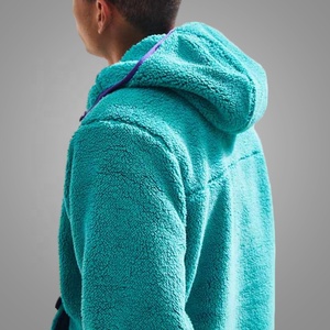 OEM Custom <strong>Teddy</strong> Pullover <strong>Hoodie</strong> Men Fleece Cotton Sweatshirt Mens Fashion Mint Green Half Zip <strong>Hoodie</strong> - Product Image 3