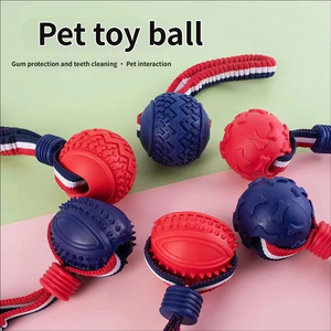 Interaktiver TPR-Hundekauball - Bissfester Wassermelonenförmiger Zahnreinigungsball, Langlebig, Umweltfreundlich, Lebensmittelsicher - Product Image 3