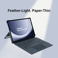 Intégré S10FE + 13.1 pouces 78 touches étui pour clavier en cuir PU Touchpad porte-stylo langue japonaise pour Galaxy Tab S
