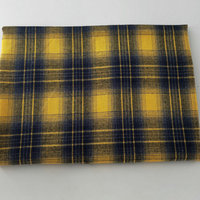 Tissu de chemise en flanelle à carreaux Shadow, mélange de polyester et de coton, tissé, brossé au sable, tissu tartan