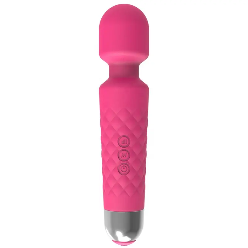 Drop shipping Wand Vibrator Usb Charge Waterproof Soft Silicone 8 Speed 20 Frequency Portable Relieve Pattern Super Vibrator