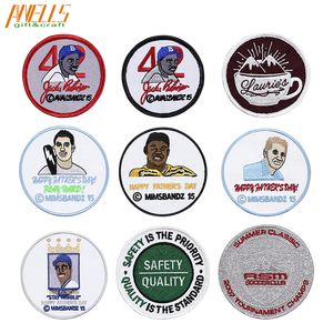 Patch en tissu brodé de cercle pour les aventures de camping d'été Chapeau de danger biologique en forme de coeur pour les déchets nucléaires - Product Image 4