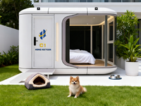 Maison capsule intelligente moderne 2026, maison préfabriquée pour site de camping