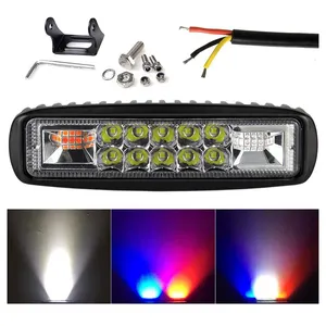 6 inç süper ince Mini Led iş lambası şeridi için motosiklet 4x4 Offroad araba DRL sinyal lambası harici uyarı gündüz koşu ışıkları