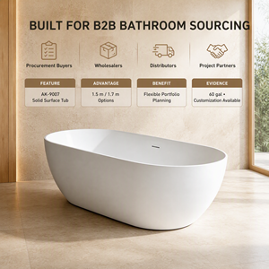 Vasca da Bagno Ovale Freestanding di Lusso in Pietra Artificiale per Villa - Product Image 5