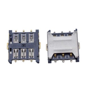 Một cửa các nhà sản xuất hỗ trợ tùy biến 6 pin Sim chủ thẻ kết nối khe cắm Pull-out nhỏ khe cắm thẻ Sim - Product Image 4