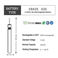 Pièces de monnaie CR2034 3v, batterie au lithium, CR435