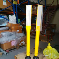Poteau de signalisation routière et de stationnement, délimiteur mobile en plastique de 42 pouces, réfléchissant et flexible, fabriqué en Chine