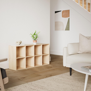 Tùy chỉnh bằng gỗ khối lưu trữ Giá đa chức năng hiển thị đứng có thể tháo rời trở lại bảng điều khiển tiết kiệm không gian ổn định và mạnh mẽ - Product Image 2