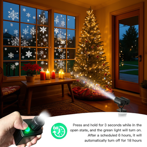 Christmas <b>Snowflake</b> LED Projector <b>Light</b> Waterproof Indoor Outdoor Garden Patio Lamp for Xmas Holiday Wedding Double Lighting - Product Image 2