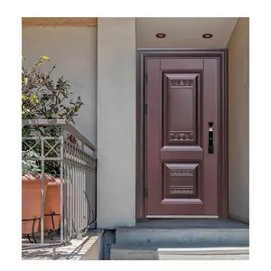 Customized Home Front Exterior Main Entry fireproof security steel doors