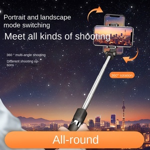 Perche à <span class=keywords><strong>selfie</strong></span> pour téléphone avec mini trépied intégré en alliage d'aluminium, stabilisatrice et extensible, idéale pour le streaming en direct et les voyages - Product Image 3