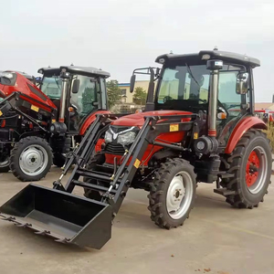 Traktör 4x4 yükleyici ve kazıcı tarım makineleri ve ekipmanları traktör 4wd çiftlik traktörü motor ve ön yükleyici ile - Product Image 1