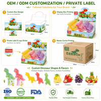 Bonbons gélifiés à la saveur de fruits en forme de dinosaures, friandises sucrées pour enfants, emballés en boîte