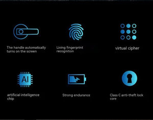 Tuya App Security Homeroom Fingerprint Card Password <b>Key</b> <b>Lock</b> Door Smart <b>Lock</b> Inteligente Digital <b>Lock</b> Aluminium Alloy - Product Image 3