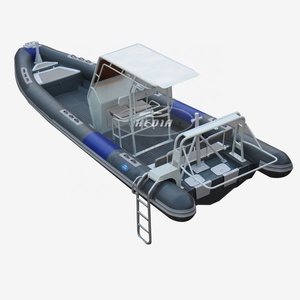 Artículo novedoso con certificación CE, costilla de aluminio de fibra de vidrio rígida de PVC duradero, 760, bote inflable, pesca, deportes, venta fuera de borda - Product Image 5