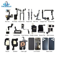 Pièces de rechange pour iPhone X, Xs, Xr, 11, 12, 13 Mini, 14 Plus, 15, 16, 17 Pro Max : Caméra arrière, caméra avant et câble flexible de remplacement pour téléphone portable