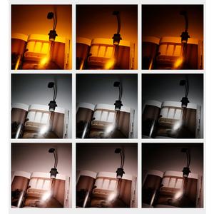 Lampe de lecture portable à clip LED 9 lumières, blanc chaud, 3 températures de couleur, 9 niveaux de luminosité, rechargeable, flexible et réglable - Product Image 4