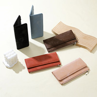 Portefeuille long de luxe fait main en PU souple, motif macaron et ondulations aquatiques, porte-monnaie et porte-cartes, étanche et portable pour femme