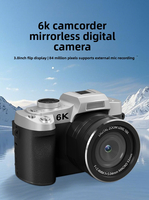 Videocámara de Bolsillo con Pantalla Interactiva de 6K, Función de Operación Remota, Diseño Delgado y Elegante, Grabación de Video en Formato Vertical