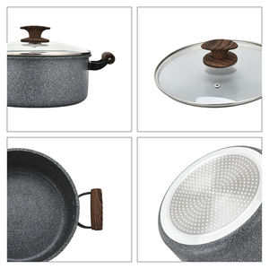 Juego de Ollas y Sartenes de Piedra de Mármol Antiadherentes de Granito con Mango de Baquelita - Product Image 3