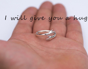 Anillo de pareja Love Hug, versión coreana, anillo de moda Jane Eyre, anillo de pareja abierto, joyería al por mayor - Product Image 6