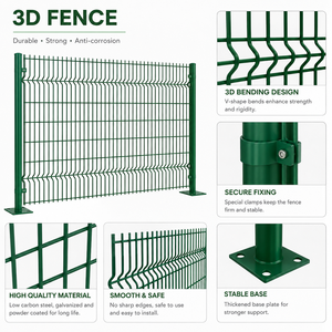 Pannello di recinzione in rete metallica saldata 3D verde foresta con design <span class=keywords><strong>a</strong></span> V e tappo per palo con staffa abbinata per sfondo <span class=keywords><strong>a</strong></span> forma di albero - Product Image 6
