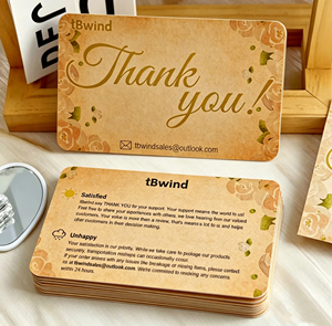 Biglietti di ringraziamento personalizzati in carta patinata, buste incluse, campionatura rapida, ideali per piccole imprese - Product Image 6
