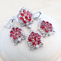 925 argent Sterling vert émeraude ensembles de bijoux mariage blanc Zircon boucles d'oreilles de mariée anneau pendentif pierres collier ensemble pour les femmes