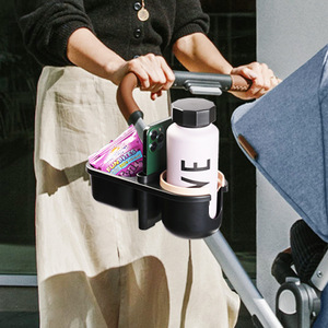 2 in 1 Universal Stroller Cup Holder with Snack Tray, Stroller Cup Holder, Kids Snack Collector and Drink Holder, - Product Image 5