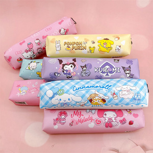 Estuche de Lápices con Diseño de Dibujos Animados, Gran Capacidad, PU de Una Sola Capa, Estuche Rectangular para Estudiantes con Diseños de Kuromi y Cinnamoroll - Product Image 1