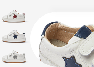 Chaussures décontractées pour bébés filles et garçons, semelle en caoutchouc souple antidérapante, baskets en cuir à étoiles pour tout-petits - Product Image 4