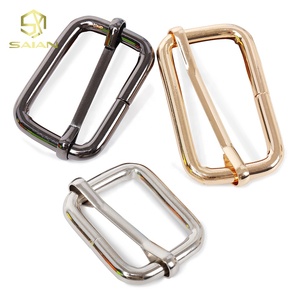 Bolso de cuero Mochila Zapato Correa Cinturón <span class=keywords><strong>Web</strong></span> Ajuste Rodillo Metal Pin Hebilla Broche Rectángulo Anillo cuadrado - Product Image 4