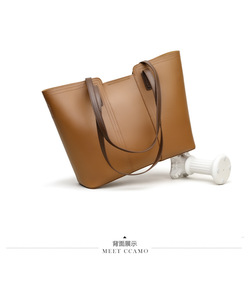 Sac fourre-tout de luxe en cuir véritable pour femme, grand sac à main de marque de créateur, sac à bandoulière pour femme - Product Image 5