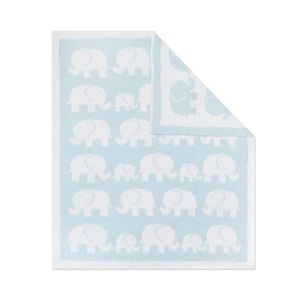 Baby Blanket - <strong>Blue</strong> Elephant Ultra Soft Thick for Newborns, Throw Blanket for <strong>Crib</strong>, Stroller Cover | Perfect Baby Gift - Product Image 1